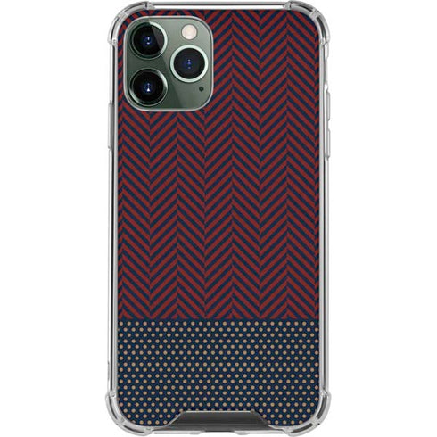 Blocked Polka Dot Chevron iPhone 12 Pro Max Clear Case