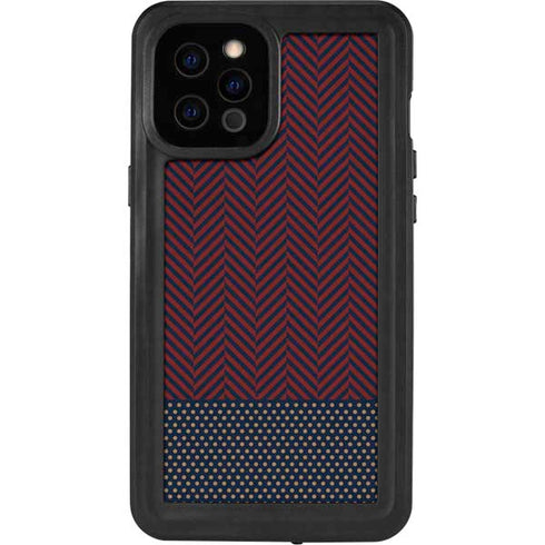 Blocked Polka Dot Chevron iPhone 12 Pro Max Waterproof Case