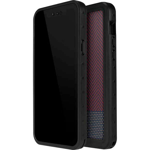 Blocked Polka Dot Chevron iPhone 12 Pro Waterproof Case