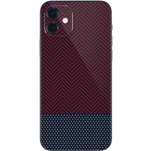 Blocked Polka Dot Chevron iPhone 12 Skin