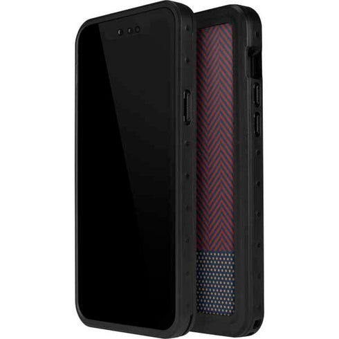 Blocked Polka Dot Chevron iPhone 12 Waterproof Case