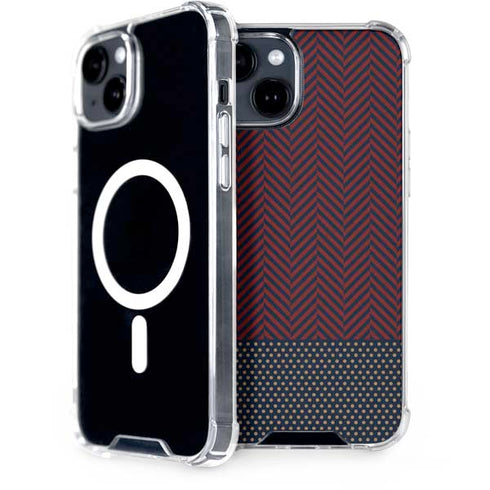 Blocked Polka Dot Chevron iPhone 13 MagSafe Case