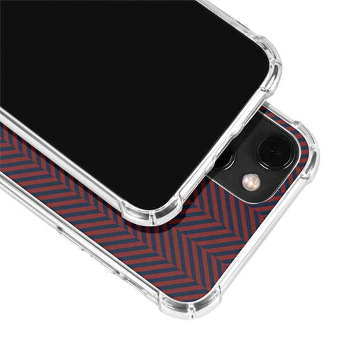 Blocked Polka Dot Chevron iPhone 13 Mini Clear Case