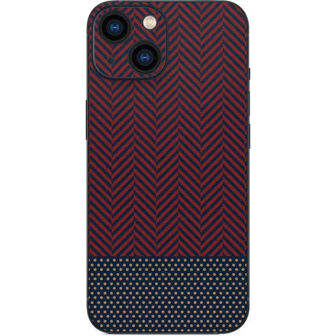 Blocked Polka Dot Chevron iPhone 13 Mini Skin