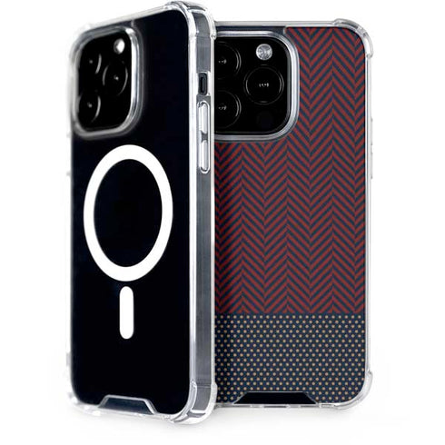 Blocked Polka Dot Chevron iPhone 13 Pro MagSafe Case