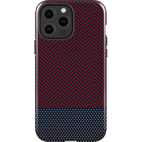 Blocked Polka Dot Chevron iPhone 13 Pro Max Impact Case