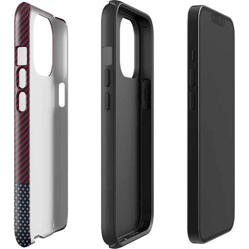 Blocked Polka Dot Chevron iPhone 13 Pro Max Impact Case