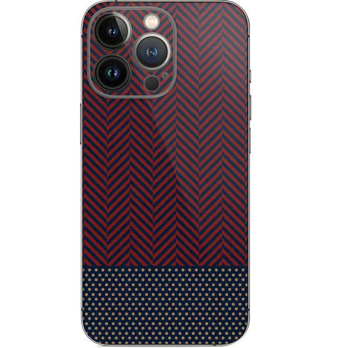 Blocked Polka Dot Chevron iPhone 13 Pro Skin