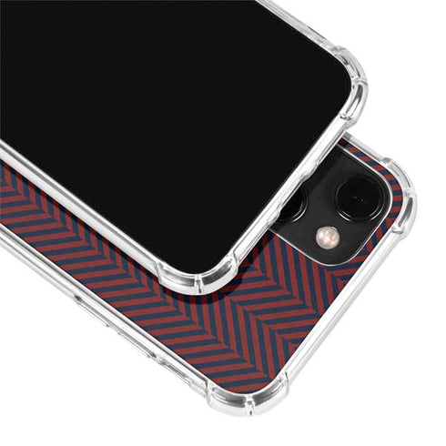 Blocked Polka Dot Chevron iPhone 14 Clear Case