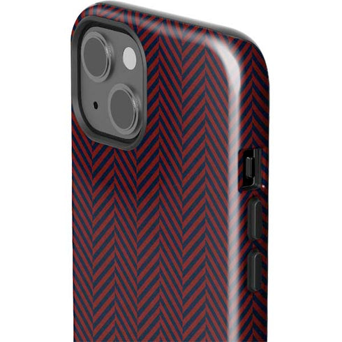 Blocked Polka Dot Chevron iPhone 15 Plus Impact Case