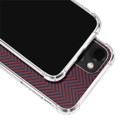 Blocked Polka Dot Chevron iPhone 14 Plus Clear Case