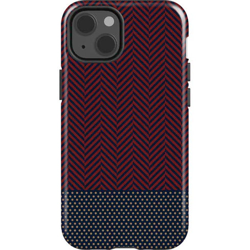 Blocked Polka Dot Chevron iPhone 14 Impact Case