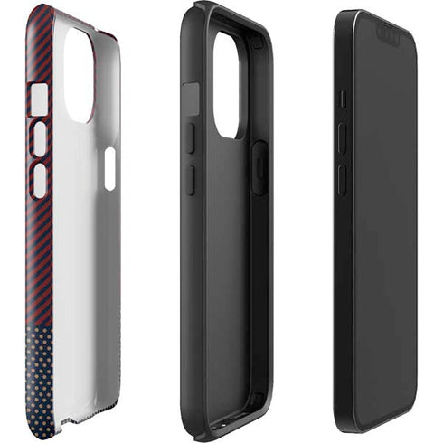 Blocked Polka Dot Chevron iPhone 14 Impact Case
