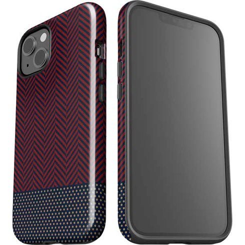 Blocked Polka Dot Chevron iPhone 14 Impact Case