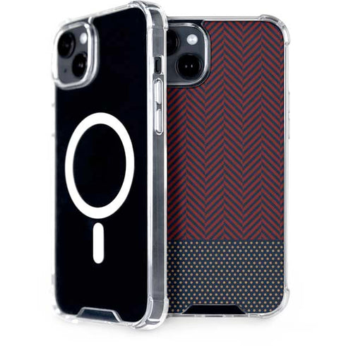 Blocked Polka Dot Chevron iPhone 15 Plus MagSafe Case