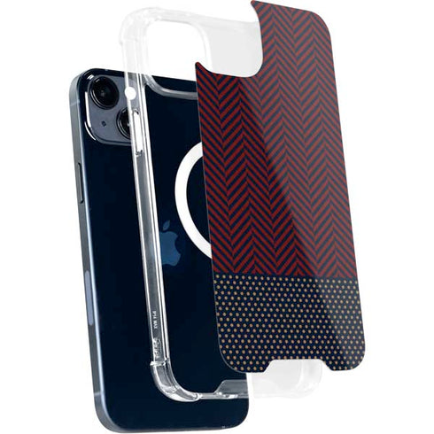 Blocked Polka Dot Chevron iPhone 15 Plus MagSafe Case