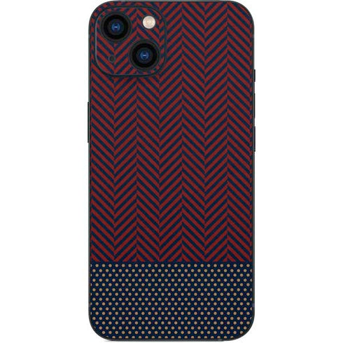 Blocked Polka Dot Chevron iPhone 14 Plus Skin