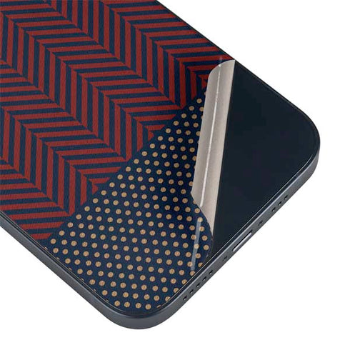 Blocked Polka Dot Chevron iPhone 15 Plus Skin