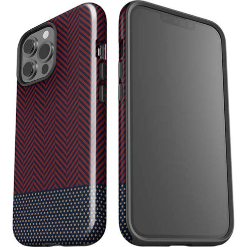 Blocked Polka Dot Chevron iPhone 15 Pro Max Impact Case