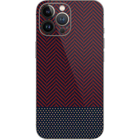 Blocked Polka Dot Chevron iPhone 14 Pro Max Skin