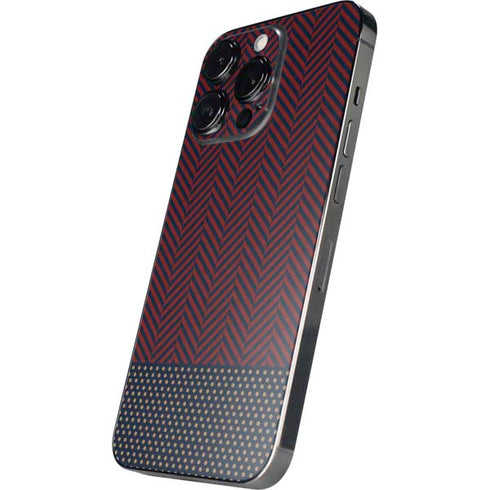 Blocked Polka Dot Chevron iPhone 14 Pro Max Skin