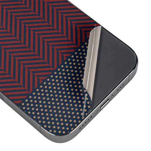 Blocked Polka Dot Chevron iPhone 14 Pro Max Skin