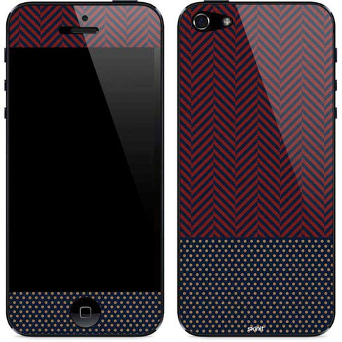 Blocked Polka Dot Chevron iPhone 5/5s/5SE Skin