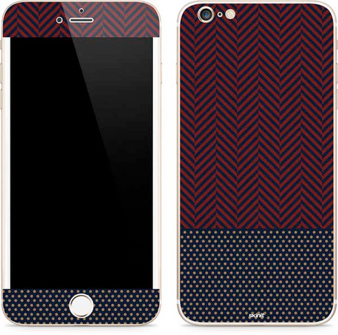 Blocked Polka Dot Chevron iPhone 6/6s Plus Skin
