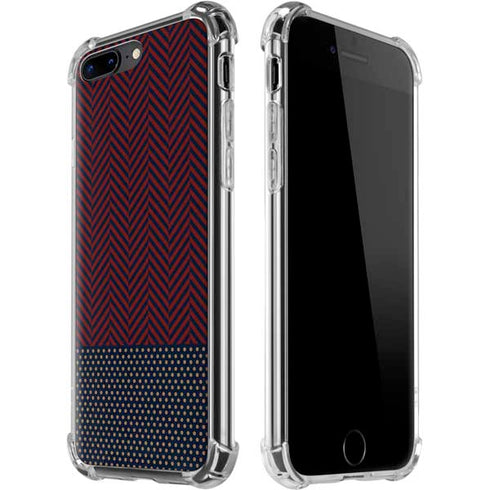 Blocked Polka Dot Chevron iPhone 7/8 Plus Clear Case