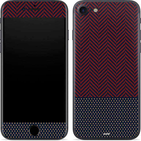 Blocked Polka Dot Chevron iPhone 7 Skin