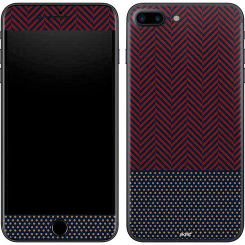 Blocked Polka Dot Chevron iPhone 8 Plus Skin