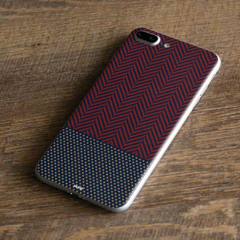 Blocked Polka Dot Chevron iPhone 8 Plus Skin
