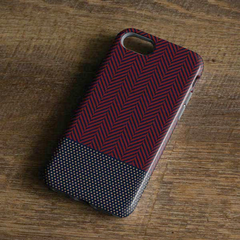 Blocked Polka Dot Chevron iPhone 8 Pro Case