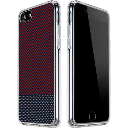 Blocked Polka Dot Chevron iPhone SE (2nd & 3rd Gen) Clear Case