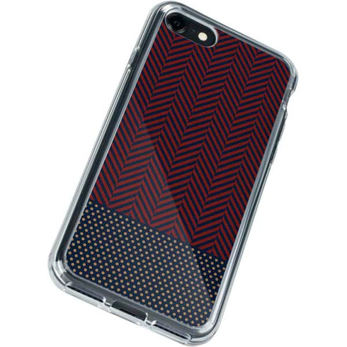 Blocked Polka Dot Chevron iPhone SE (2nd & 3rd Gen) Clear Case