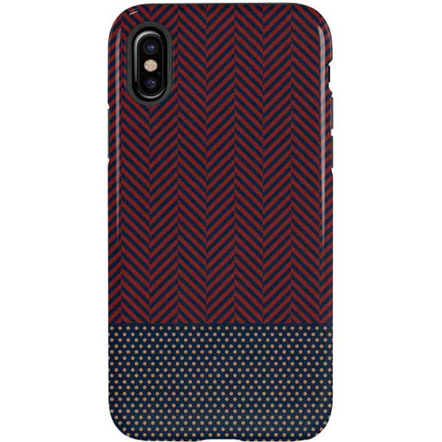 Blocked Polka Dot Chevron iPhone X Pro Case
