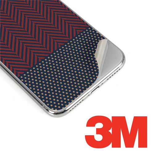 Blocked Polka Dot Chevron iPhone X Skin