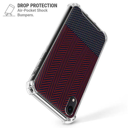 Blocked Polka Dot Chevron iPhone XR Clear Case