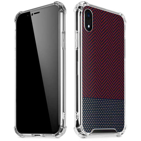Blocked Polka Dot Chevron iPhone XR Clear Case