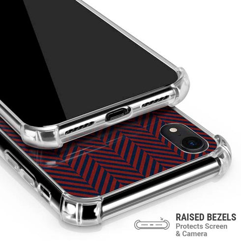 Blocked Polka Dot Chevron iPhone XR Clear Case