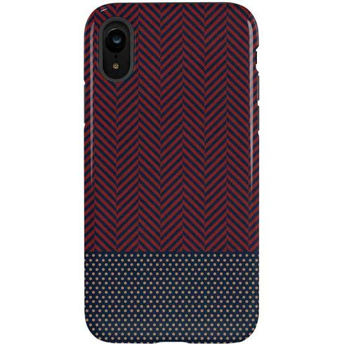 Blocked Polka Dot Chevron iPhone XR Pro Case