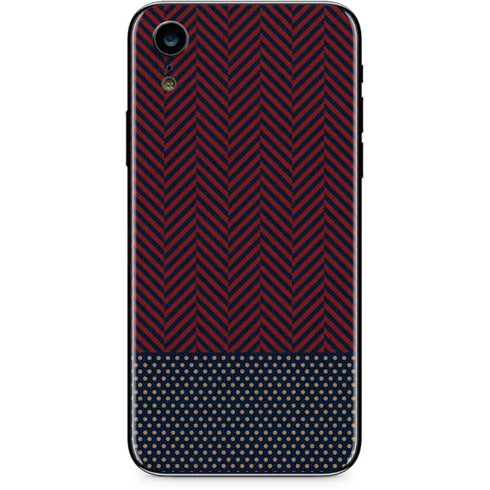 Blocked Polka Dot Chevron iPhone XR Skin