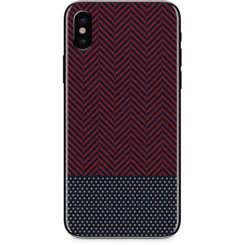 Blocked Polka Dot Chevron iPhone XS Max Skin