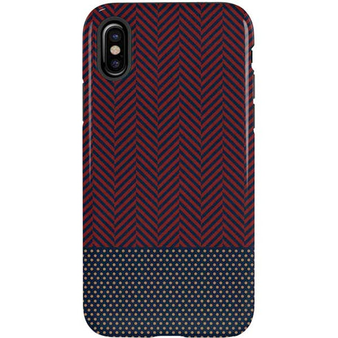Blocked Polka Dot Chevron iPhone XS Pro Case