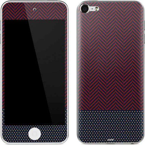 Blocked Polka Dot Chevron Apple iPod Skin