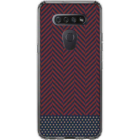 Blocked Polka Dot Chevron LG K51/Q51 Clear Case