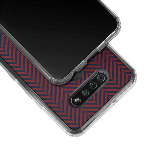 Blocked Polka Dot Chevron LG K51/Q51 Clear Case