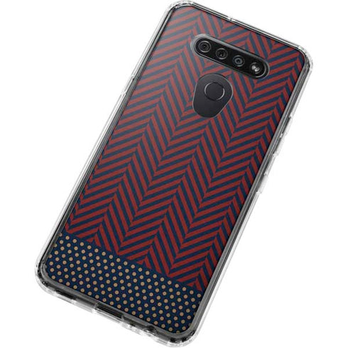 Blocked Polka Dot Chevron LG K51/Q51 Clear Case