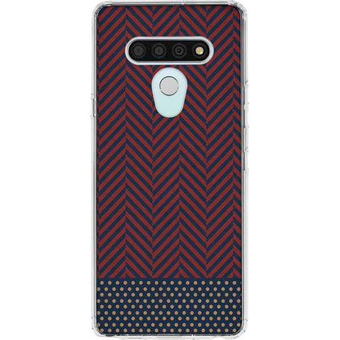 Blocked Polka Dot Chevron LG Stylo 6 Clear Case