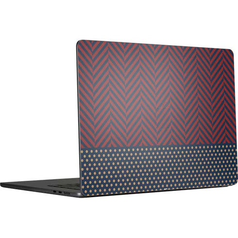 Blocked Polka Dot Chevron MacBook Air 15 in (2023) Skin